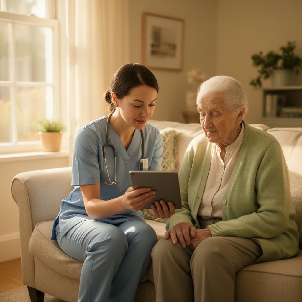 Luna nurse caring for patient